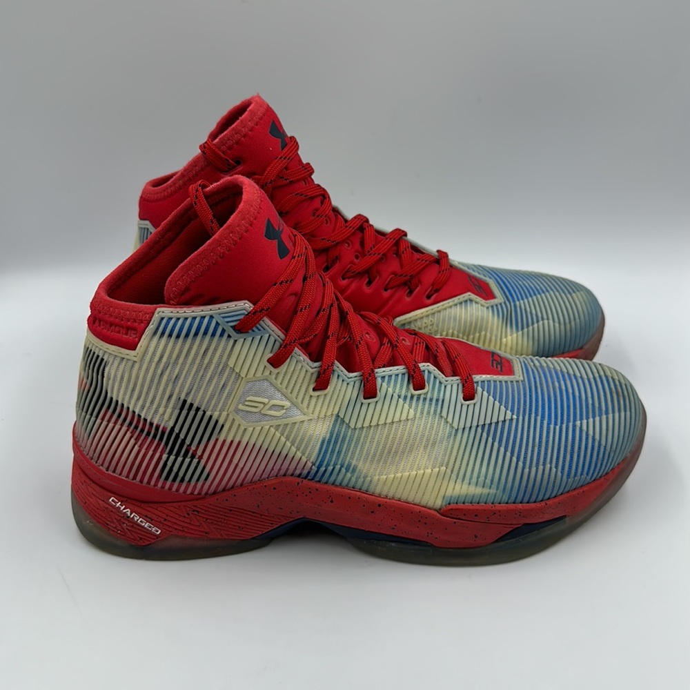 Under Armour Curry 2.5 Texas Pull-up Basketball Shoes Men's Sz8.5 /Women's Sz 10